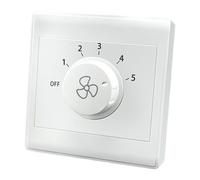 Fazvncv Regolatore di velocità della ventola a 5 marce regolabile Tipo 86 Superfici Montaggio Ventilatore da soffitto Ventilatore di scarico domestico Commutazione di controllo della