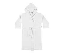 Fazzini, Accappatoio Nido d'Ape con Cappuccio Nettare. 100% Puro Cotone. Bianco. Tg. M