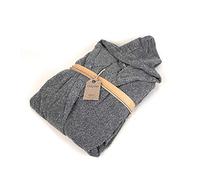 Fazzini Accappatoio Uomo/Donna Cotone 100% con Cappuccio Sale E Pepe col. 5 Blu (Taglia L)