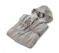 Fazzini Accappatoio Uomo/Donna MicroCotone con Cappuccio COCCOLA col. 125 Grigio (Taglia S)