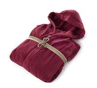 Fazzini Accappatoio Uomo/Donna MicroCotone con Cappuccio COCCOLA col. 155 Rubino (Taglia L)