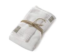 Fazzini Asciugamano Ospite (Coppia 1+1) - COCCOLA - Bianco