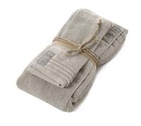M051 Set asciugamano+ospite "Coccola var.125 grigio" di Fazzini