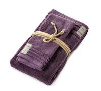 Fazzini Asciugamano Ospite (Coppia 1+1) - COCCOLA - Melanzana