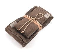 Fazzini COCCOLA Coppia Asciugamani 1+1 (ospite+Asciugamano) col. 4 Corteccia