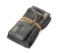 Fazzini COCCOLA Coppia Asciugamani 1+1 (ospite+Asciugamano) col. 52 Piombo