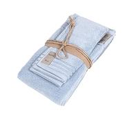 M080 Set asciugamano+ospite "Coccola var.293 azzurro" di Fazzini