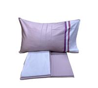 Fazzini completo copripiumino due piazze art. Kubric 60 in puro raso di cotone (Rosa 276)