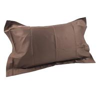 FAZZINI coppia federe in Raso Satin 300 TC di puro cotone tinta unita - TRECENTO col.40 Corteccia