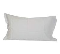 Fazzini Coppia federe in Raso Satin 300 TC di Puro Cotone Tinta Unita - TRECENTO col.A Bianco