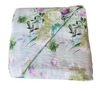 Fazzini copriletto matrimoniale peso primaverile in Puro Piquet di Cotone stampato art. Summer (Gray Green 233)