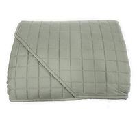 Fazzini Elegante copriletto Quilt matrimoniale peso per mezza stagione tinta unita in Puro Raso di Cotone 300TC art. Trecento cm. 270x270 (Verde 3)