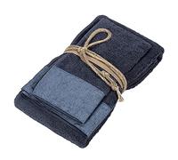 Fazzini GALUCHAT Coppia(1+1). ospite e asciugamano - 40x60 + 60x110 -BLU
