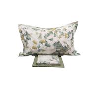 Fazzini lenzuola flanella matrimoniale Gimkgo 3 verde (Sopra lenzuolo: 260x295 cm Sotto lenzuolo con angolo: 180x200x30 cm+2 federe: 52x82 cm)