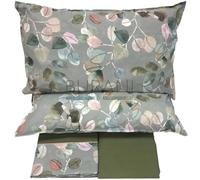 Fazzini lenzuola Percalle sabi grigio verde 3 (lenzuolo superiore 260x295+ 2 federe 50 * 80+ 1 lenzuolo inferiore con angolo 180x200x30)