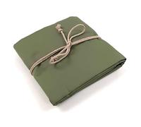 FAZZINI lenzuolo con angoli MATRIMONIALE 180x200x30 in Raso Satin 300 TC di puro cotone tinta unita - TRECENTO col.114 Cactus