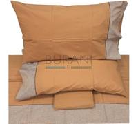 Fazzini lenzuolo flanella matrimoniale Sashiko biscotto