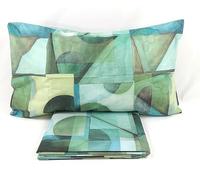 Fazzini PARACAS var. 3 celadon/verde Parure Copripiumino Una piazza e mezza in percalle