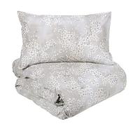 Fazzini Parure copripiumino (senza il lenzuolo di sotto) per letto da una piazza e mezza in Puro Percalle di cotone art. Kimono (Grigio 0)