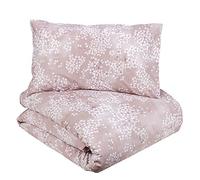 Fazzini Parure copripiumino (senza il lenzuolo di sotto) per letto da una piazza e mezza in Puro Percalle di cotone art. Kimono (Rosa 1)