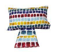 Fazzini parure lenzuola matrimoniale (senza il lenzuolo di sotto) in Puro Percalle di Cotone effetto copriletto art. Palette