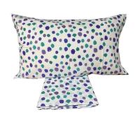 Fazzini parure lenzuola per Una Piazza e Mezza (senza il lenzuolo di sotto) in Puro Percalle di Cotone art. Semi (Verde 3)