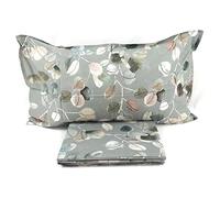 Fazzini SABI SABI var. 3 grigio/verde Parure Copripiumino Matrimoniale in percalle