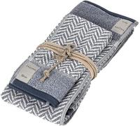FAZZINI SET 2 ASCIUGAMANI VISO E OSPITE IN SPUGNA 100% COTONE - CHEVRON