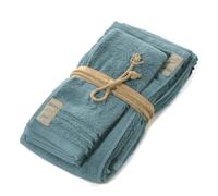 FAZZINI SET 2 ASCIUGAMANI VISO E OSPITE IN SPUGNA 100% COTONE - COCCOLA