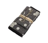 FAZZINI Set asciugamani spugna 1+1 "POIS " grigio