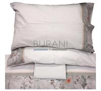 Fazzini Set di Lenzuola da Letto Matrimoniale Grigio, 100% Cotone Flanella, 1 Sotto Lenzuolo con Angolo, 2 Federe, Made in Italy
