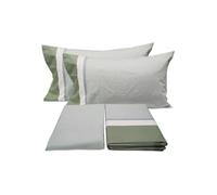 Fazzini Soft Flanella di cotone Completo lenzuola Matrimoniale (233 verde)