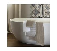 Fazzini Square Coppia ospite e Asciugamano - Colore: SQUCOPP - Jacquard Corda/TRAVERTINO