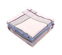 Fazzoletti Uomo 100% Cotone, 6 Pezzi Fazzoletto da Uomo, Fazzoletti di Stoffa Uomo,Taglia Grande 40x40 cm Fazzoletto da Taschino Idee Regalo per Uomo (Set 1)