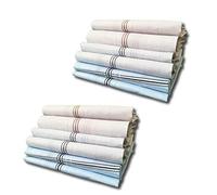 Fazzoletti da Uomo in Puro Cotone 100% | Misura Grande 41 x 41 cm | Pacco da 12 Pezzi |Bianchi - Colorati | Confezione Regalo | Made in Italy (Scozzese C2)