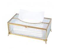 Fazzoletti di Carta Box, SLHEQING Porta Fazzoletti Rettangolare, Scatola Fazzoletti in Vetro, Portafazzoletti da Tavolo per Comò, Bagno, Hotel, Restaurant, Büro