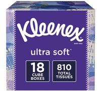 Fazzoletti per il viso Kleenex Ultra Soft 18 scatole cubiche 45 fazzoletti per scatola (