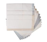 Fazzoletti uomo PEROFIL in tessuto di puro cotone scatola 12 pezzi cm.45x45 articolo VPRT00277, P350 Fondo bianco, Taglia unica