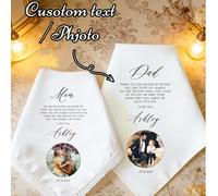 Fazzoletto da matrimonio personalizzato con foto, regalo personalizzato per i genitori per il matrimonio, souvenir da matrimonio, regalo per il padre dello sposo, regalo per l'anniversario, lacrime di