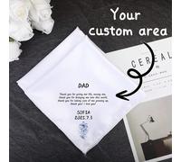 Fazzoletto da sposa personalizzato, fazzoletto da sposa elegante in seta, tovagliolo da matrimonio con sublimazione, regalo per la madre della sposa, il padre, il testimone, quadrato da taschino, rega