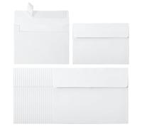 FBANULPEX Biglietti d'invito per feste di matrimonio, Buste di carta multicolori autosigillanti da 20 pezzi for inviti e biglietti di auguri di matrimonio(White)