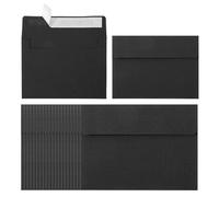 FBANULPEX Biglietti d'invito per feste di matrimonio, Buste di carta multicolori autosigillanti da 20 pezzi for inviti e biglietti di auguri di matrimonio(Black)