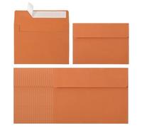 FBANULPEX Biglietti d'invito per feste di matrimonio, Buste for inviti A2 autosigillanti Multicolori 20 pezzi(Orange)