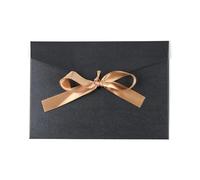 FBANULPEX Biglietti d'invito per feste di matrimonio, Buste Nere con Fiocco, 20 Pezzi, 2 Misure for Inviti di Nozze(17.5 * 12.4cm (small))