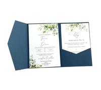 FBANULPEX Biglietti d'invito per feste di matrimonio, Buste pieghevoli tascabili for invito a nozze da 20 pezzi in carta opaca multicolore(Color4)