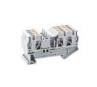 FBANULPEX Blocco connettori per Guida DIN, Morsettiera DIN Rail PT 4-Twin da 10 Pezzi, 3 terminali a Molla a innesto