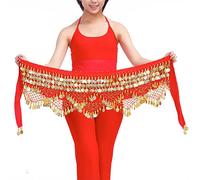FBANULPEX Cintura con Monete di Danza del Ventre in Metallo Chiffon