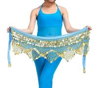 FBANULPEX Cintura con Monete di Danza del Ventre in Metallo Chiffon