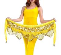 FBANULPEX Cintura con Monete di Danza del Ventre in Metallo Chiffon