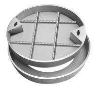 FBANULPEX Coperchio per pozzetto da Incasso in Alluminio, Diametro 400-800mm dell'argento del chiusino Invisibile da Incasso della Fossa settica dell'Acciaio Inossidabile 304(Diameter 23.6in)